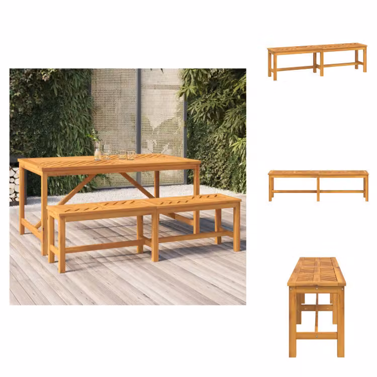 vidaXL Panchina da giardino 150 cm in legno massiccio di acacia - Panchine da giardino