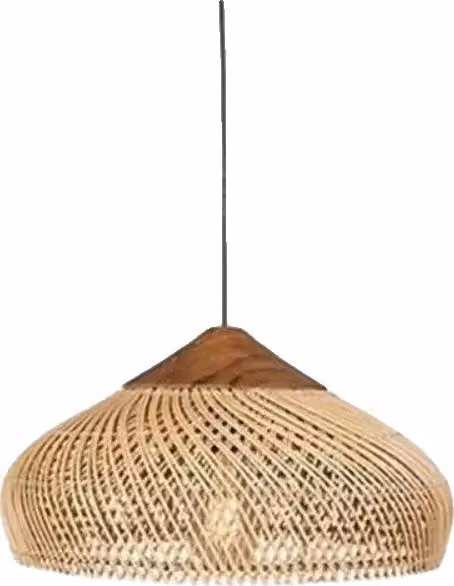 Lampada a sospensione in rattan, design intrecciato a mano, attacco E27, senza lampadina (E27), 4019