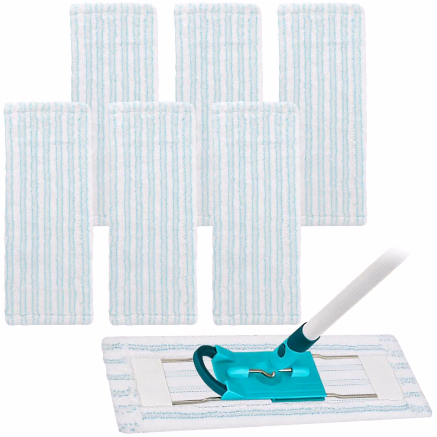 Coperture in microfibra per mop, 48x17 cm, blu, confezione da 4 pezzi