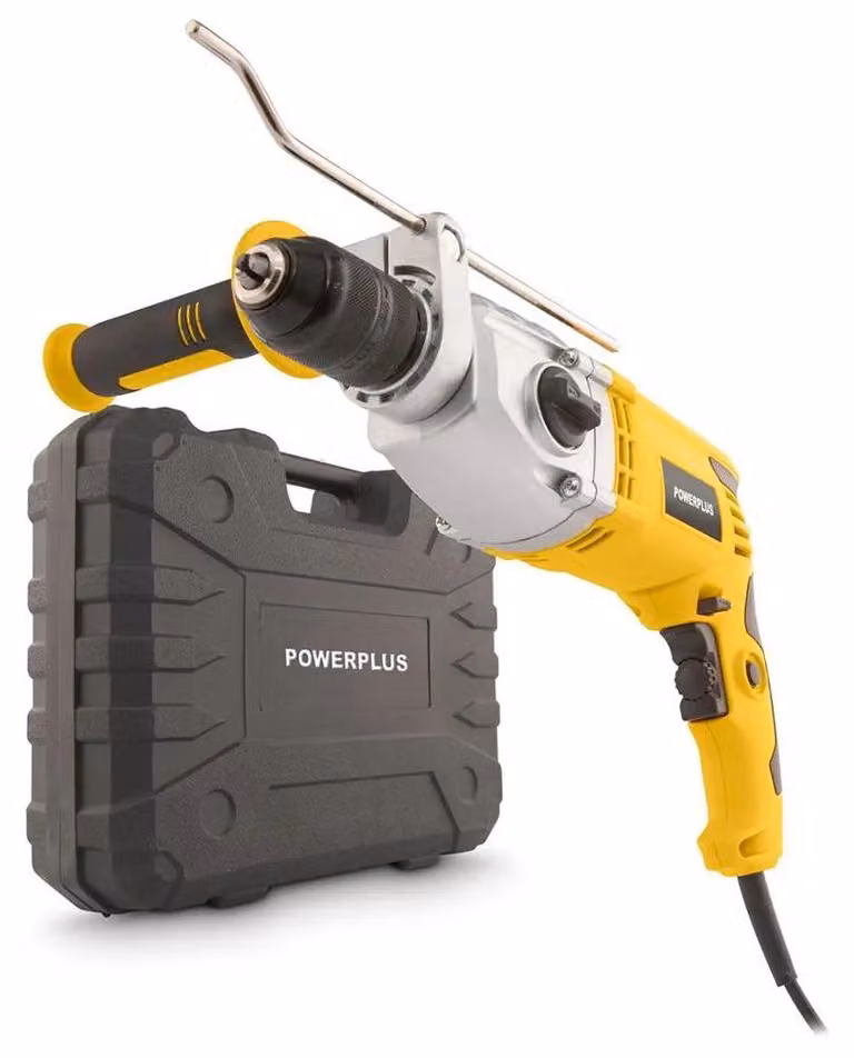 Trapano avvitatore a percussione Powerplus, 1200W, giallo, taglia unica / Spina europea, 220V, giallo, taglia unica