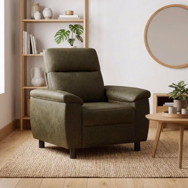 Divano moderno vidaXL verde militare L 95 cm x P 90 cm x H 95 cm