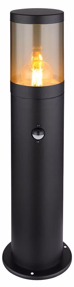 Lampada da terra a LED, per esterni, rilevatore di movimento, IP44, fumé, H 50cm