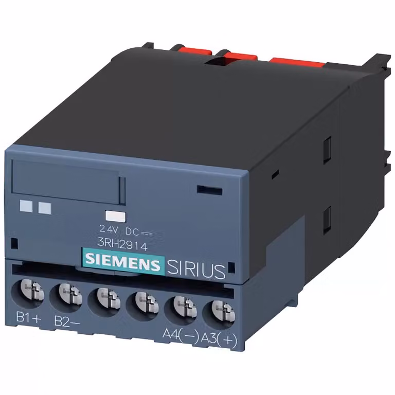 Modulo di collegamento Siemens per il montaggio frontale su contattori CA, CC, CA/CC, 3RT2 S00-S3, ... 3RH29141GP11