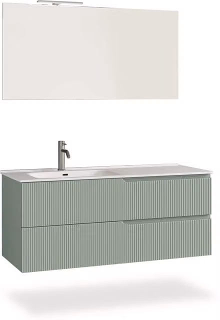 Composizione vasca SX 4 pezzi VENERE verde salvia