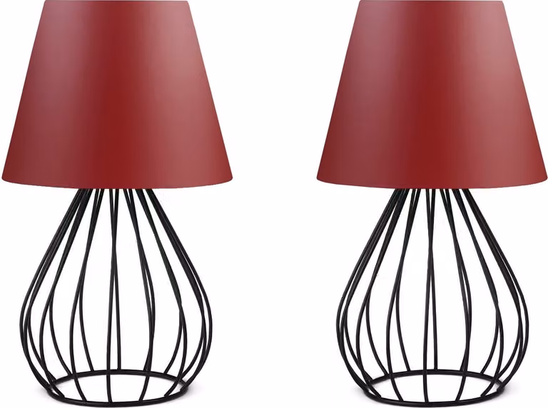 Opviq, AYD - 2601, lampade da tavolo, rosso, PVC, 17 x 17 x 36 cm