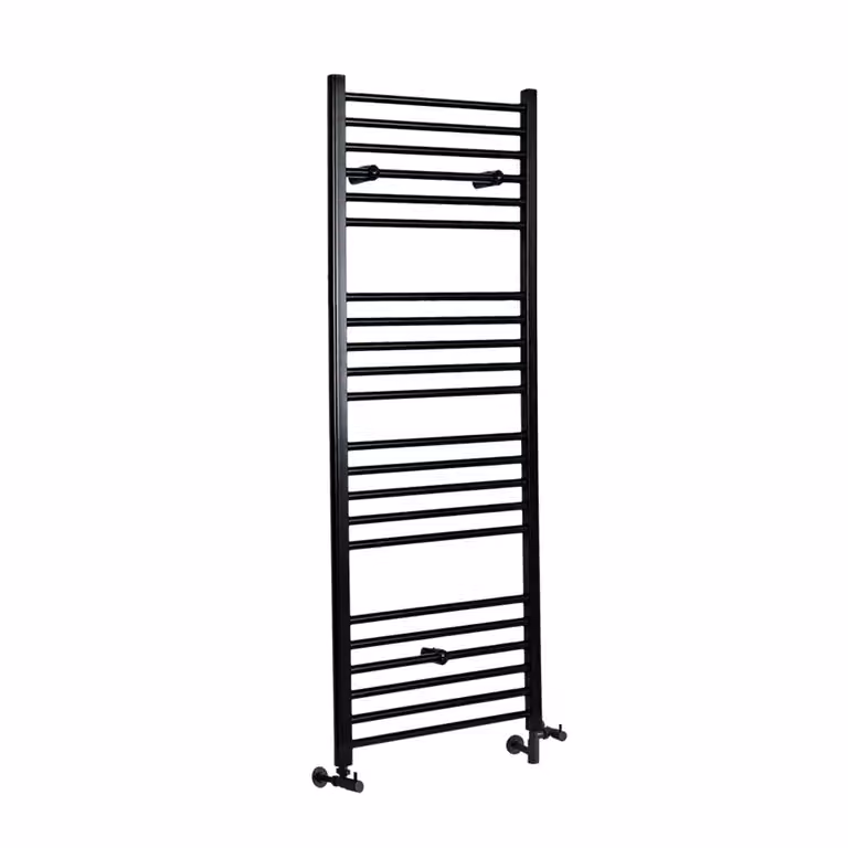 Scaldasalviette Misto Piatto Nero 1600x500mm 640W - Termoarredo Bagno - Stile Moderno - Nox