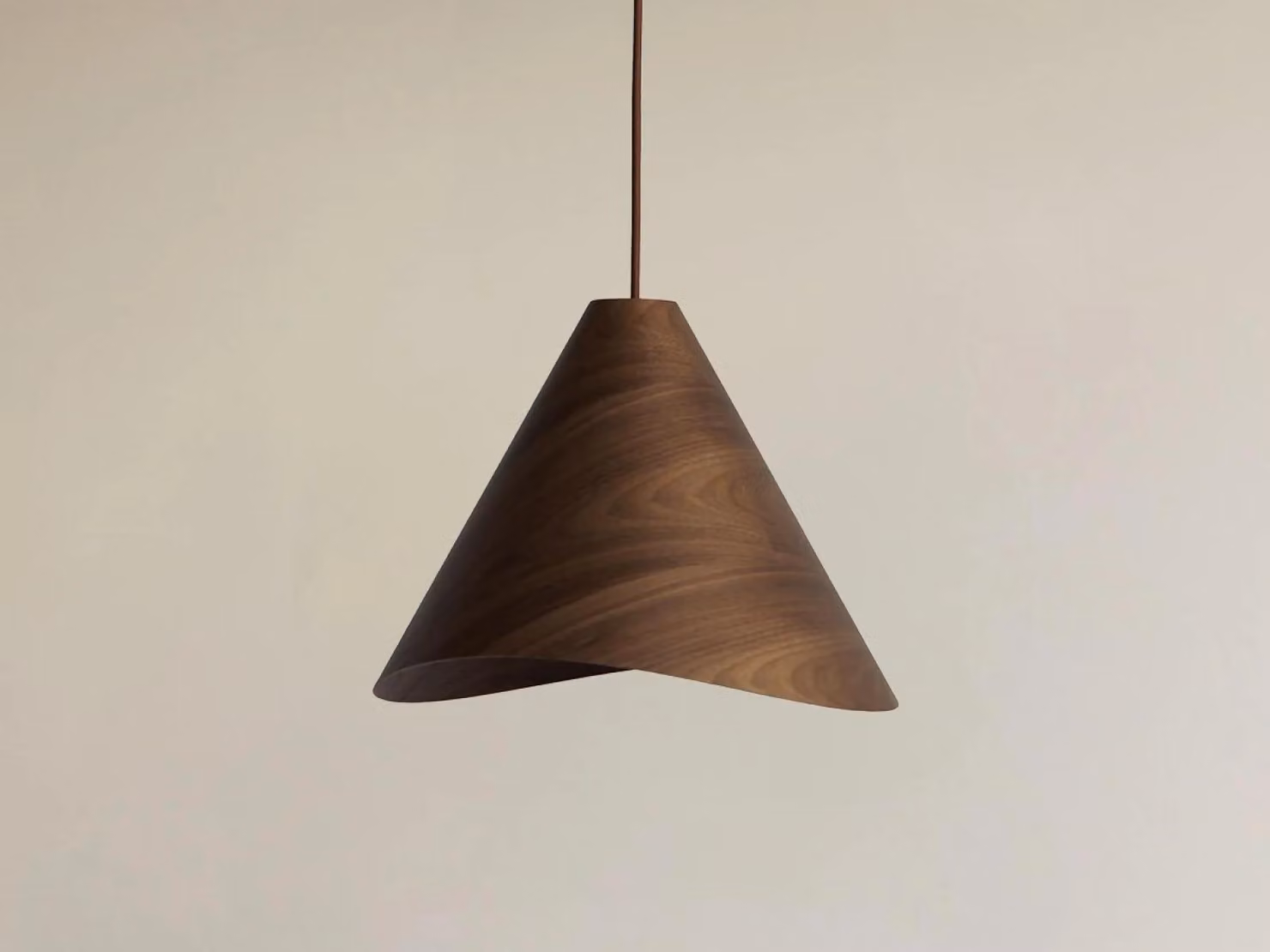 Lampada a sospensione in legno massello, attacco E27, 330 Watt - Modello WRE021