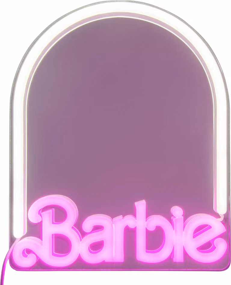 Barbie specchio da parete neon 27 cm