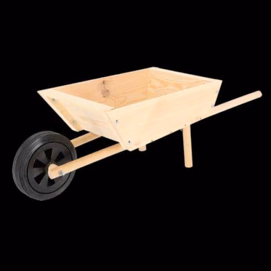 Piccola carriola in legno per bambini