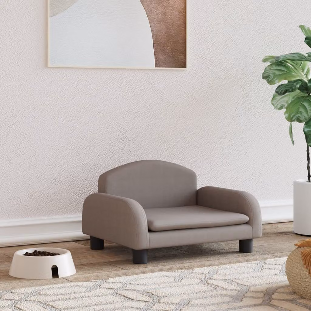 The Living Store Letto per cani Taupe 50x40x30 cm Tessuto