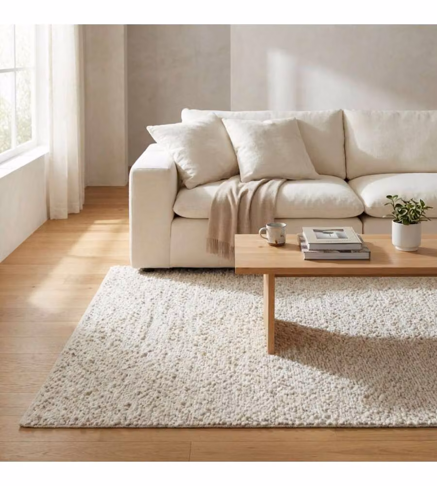 Cosma Tappeto Hubert 120x180 in Lana Avorio Rettangolare Moderno Fisso
