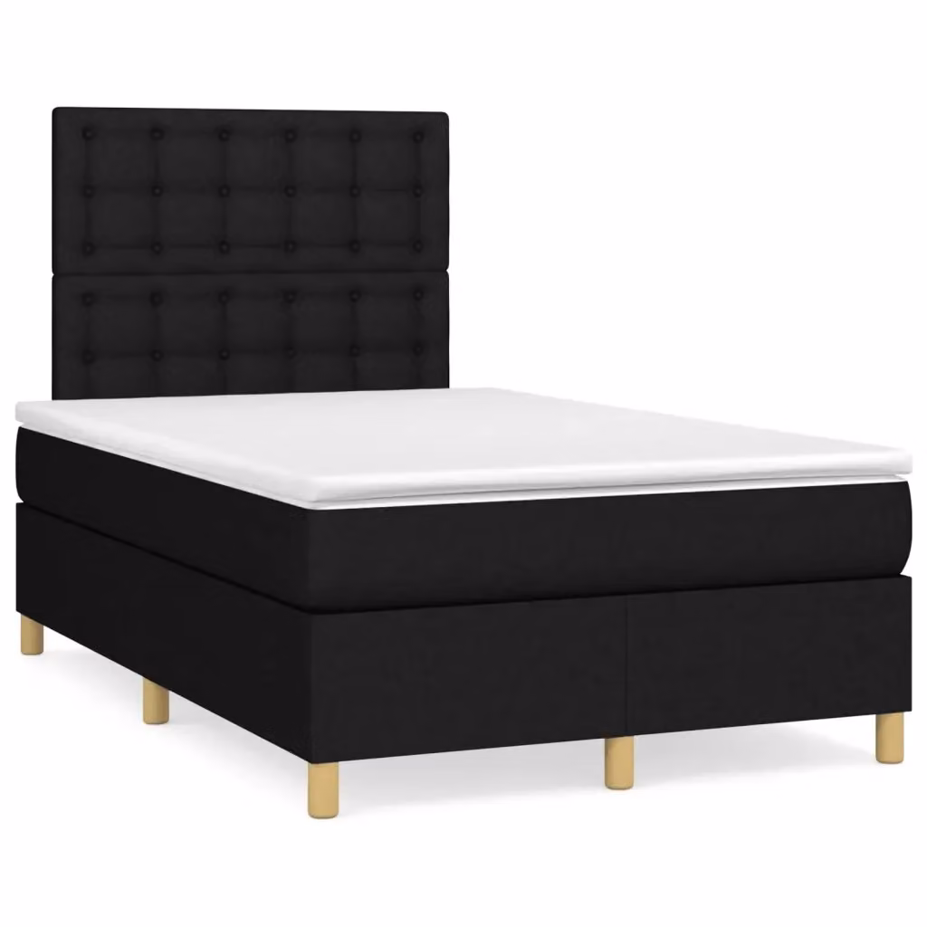 Letto Ibrido con Giroletto a Molle e Materasso vidaXL, Colore Nero e Bianco, L/P: 120 x 200 cm – 2