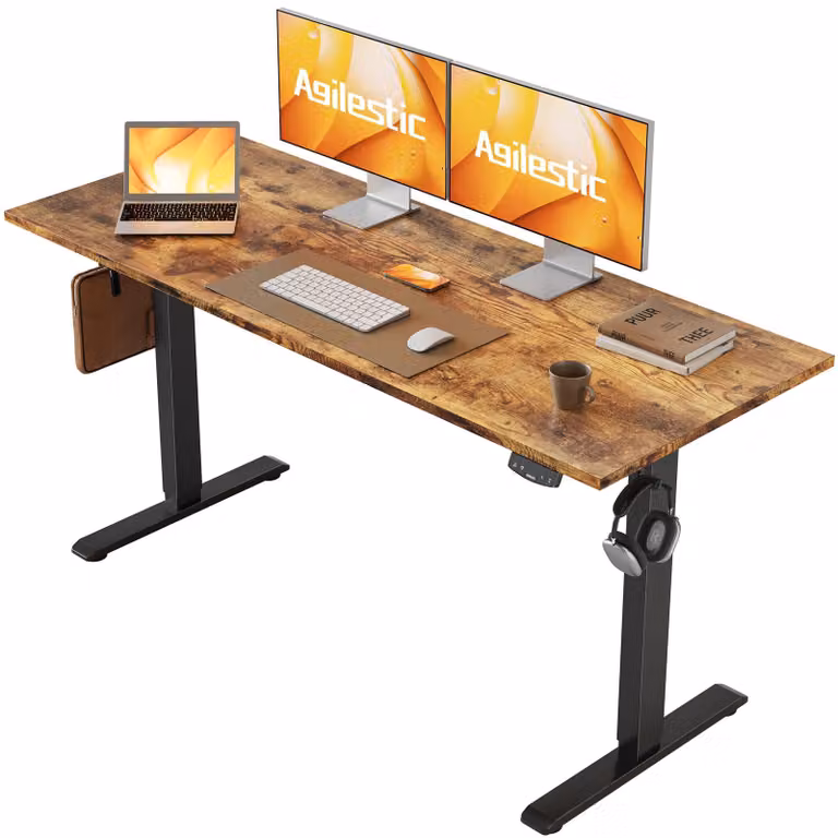 Scrivania regolabile in altezza, 140 x 60 cm, scrivania computerizzata con funzione di memoria