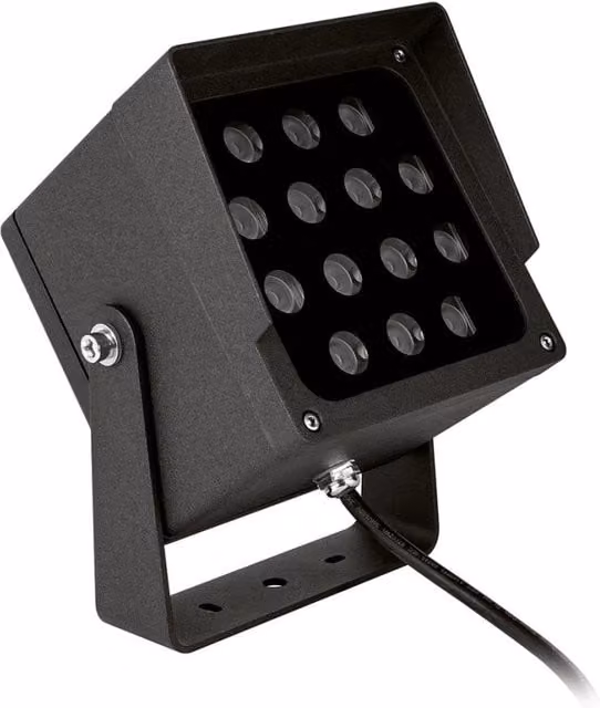 Proiettore LED Gealuce 31W GES2234 orientabile con tecnologia CCT, struttura in alluminio grigio antracite e protezione IP65