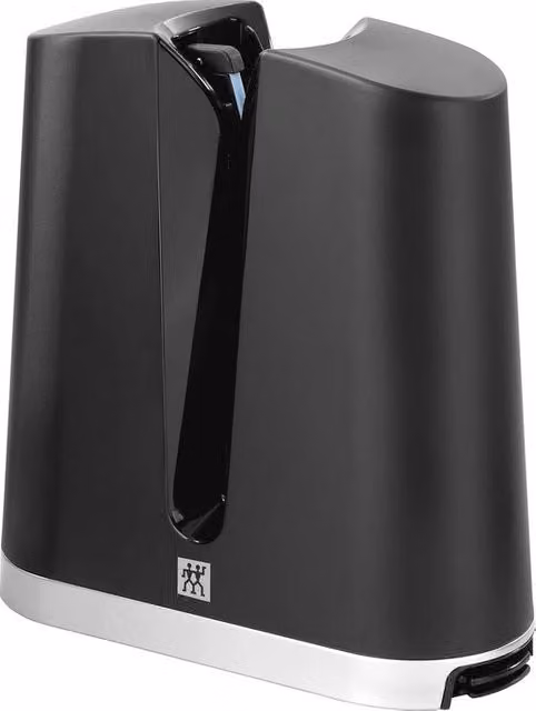 Blocco porta coltelli Zwilling in plastica nera con messaplastico a forma V per coltelli europei e giapponesi