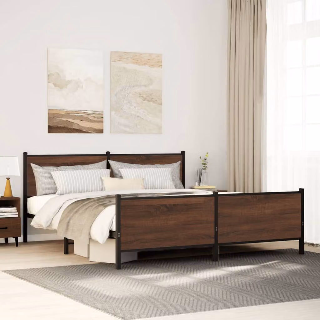 Giroletto in metallo vidaXL color rovere marrone L: 187 cm, P: 91,5 cm, H: 219 cm – 1