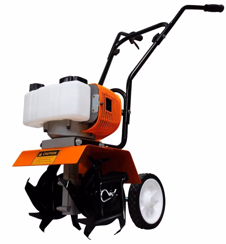 Fresatrice per giardino, motore a benzina - 52 cc, larghezza di lavoro 30 cm, profondità di lavoro 20 cm, lama in metallo