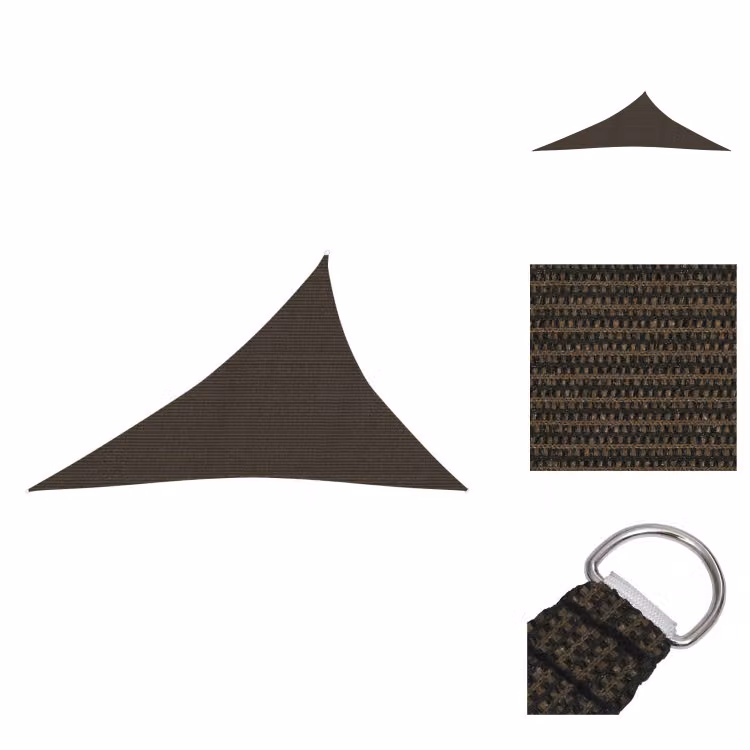Tenda da sole vidaXL 160 g/m² marrone 3x4x5 m HDPE -  Ombrelloni e protezioni solari