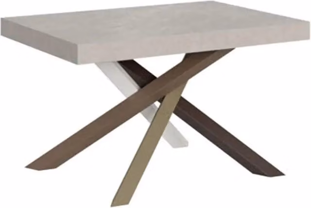 Tavolo allungabile Itamoby Volantis cashmere con gambe multicolore L: 160-420 cm, P: 90 cm – 1