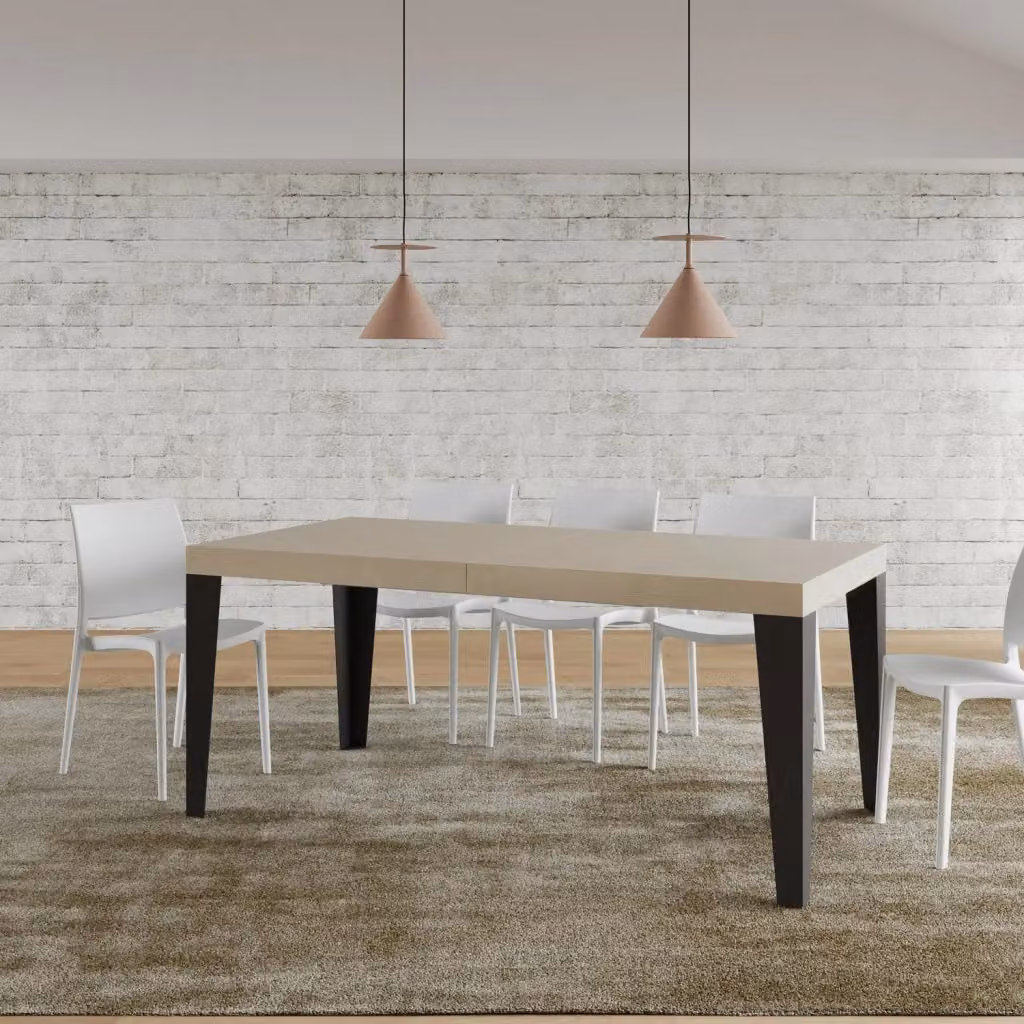 Tavolo allungabile Itamoby Flaris Premium Cashmere con gambe antracite L/P/H: 180 x 90 x 77 cm (estendibile fino a 284 cm) – 2