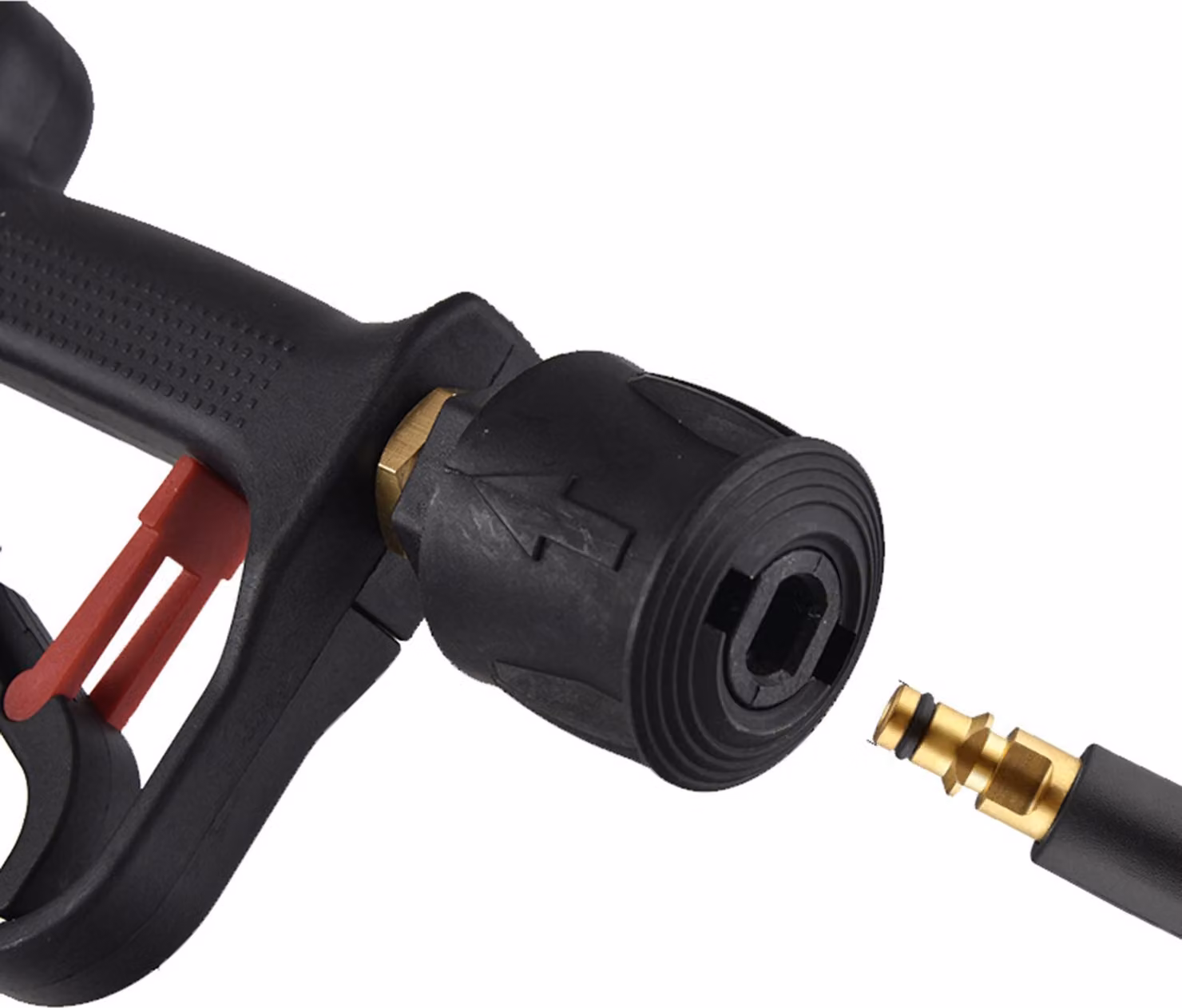 Pistola di lavaggio ad alta pressione, 4000 PSI Max. Pistola corta, strumento per la pulizia dell'auto con 5 ugelli colorati ad attacco rapido