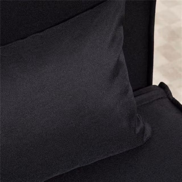 POLTRONA LETTO 3 IN 1 CON SCHIENALE RECLINABILE SU 6 POSIZIONI IN TESSUTO 94X78X80 CM NERO