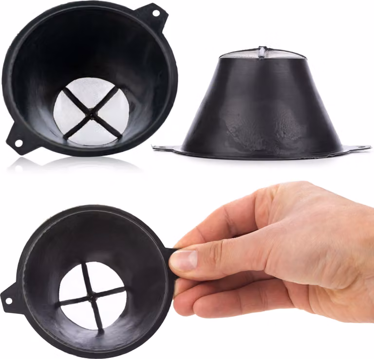 Rosfix Filtro per Vernice Nero 80×50×60 mm – Filtro Riutilizzabile per Pistole a Spruzzo e Spruzzatori di Vernice