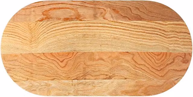 Piano Tavolo | Superficie Tavolo | Piano Scrivania Marrone Chiaro 120x60x2cm in Rovere Massello Ovale