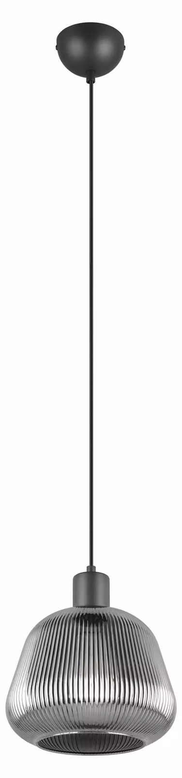 Lampada a sospensione TARIFA nera 1xE27x25W in vetro, dimensioni: 150x22x22 cm, IP20, Trio