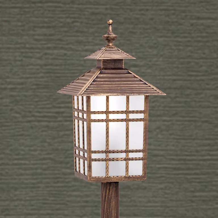 ORION Lampioncino da giardino Ilka, Marrone / Ruggine, Alluminio, Moderno, Lampada da esterni