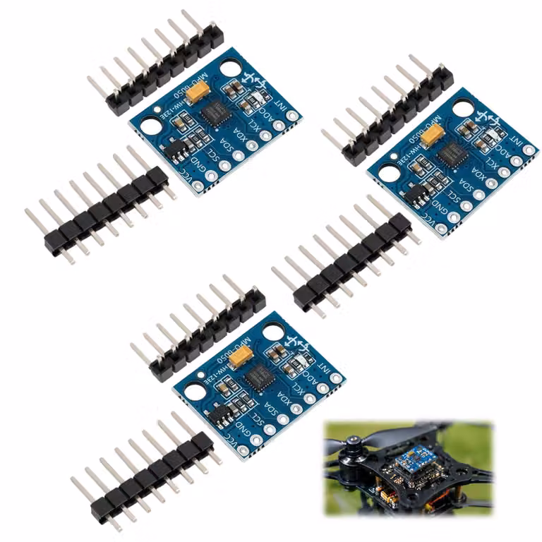 3 sensori di movimento MPU6050 GY-521 a 6 gradi di libertà, interfaccia I2C, compatibili con Arduino