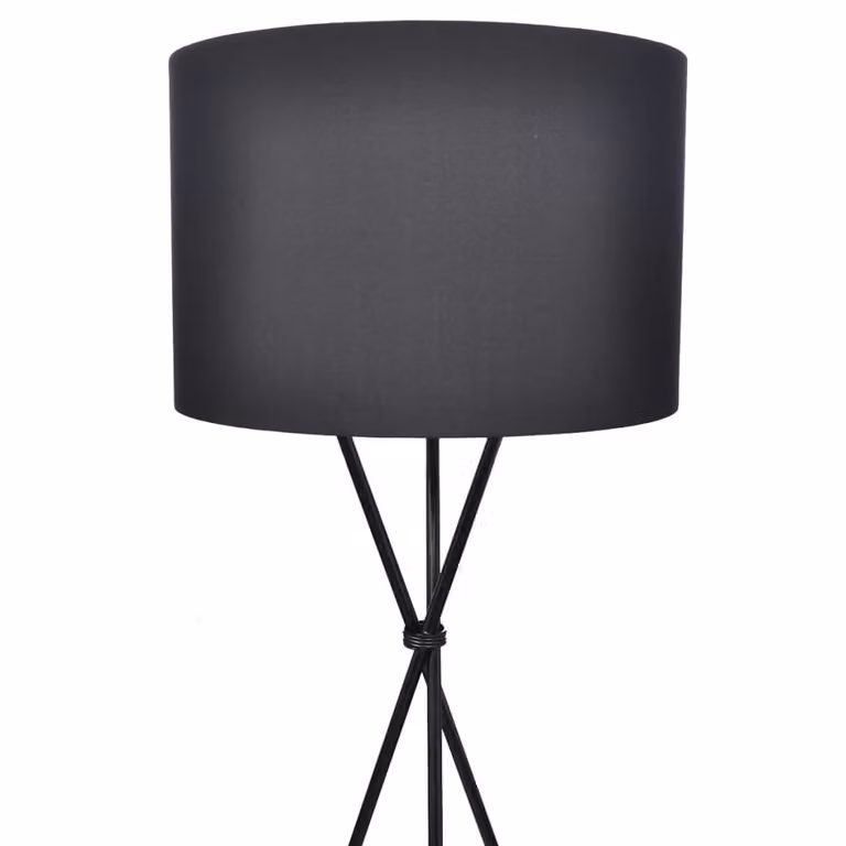 Lampada da Pavimento con Supporto Nero 139 cm