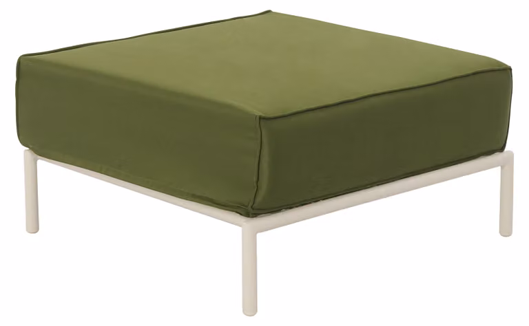Pouf per mobili da giardino modulari in tessuto verde kaki - Oviala Patio