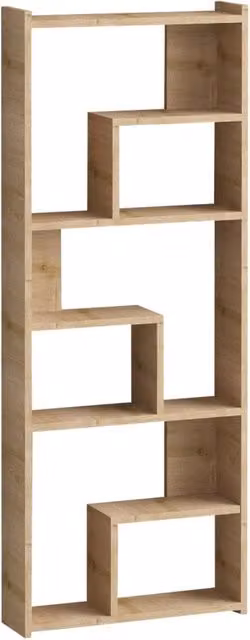 Libreria in legno "Megg" - 60 x 15 x 150 cm - Rovere