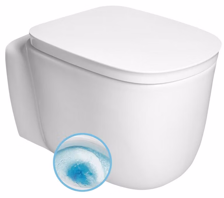 WC sospeso ORGANIC, senza brida, 36x52 cm, bianco