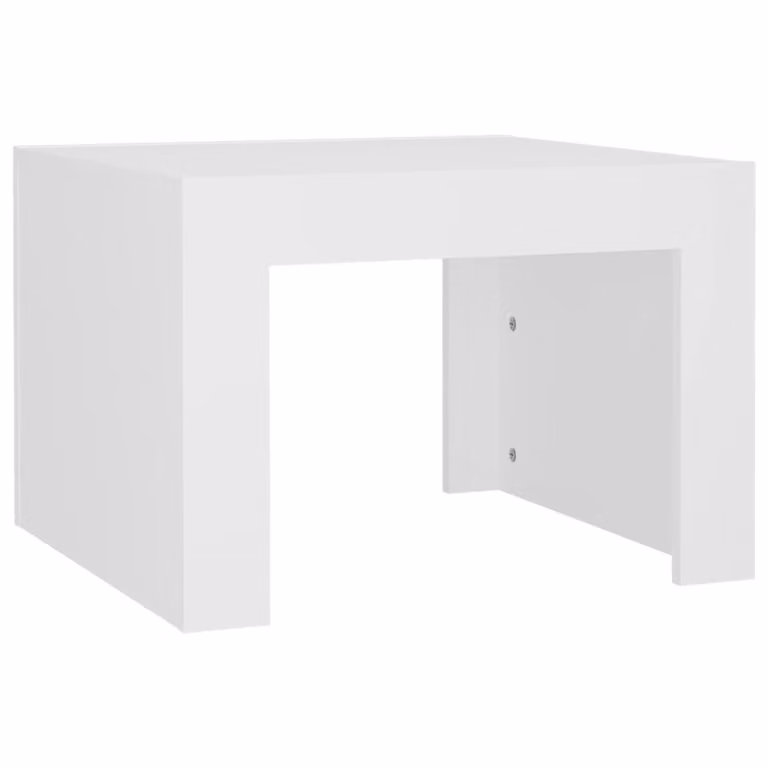 Tavolino da Salotto Bianco 50x50x35 cm in Truciolato