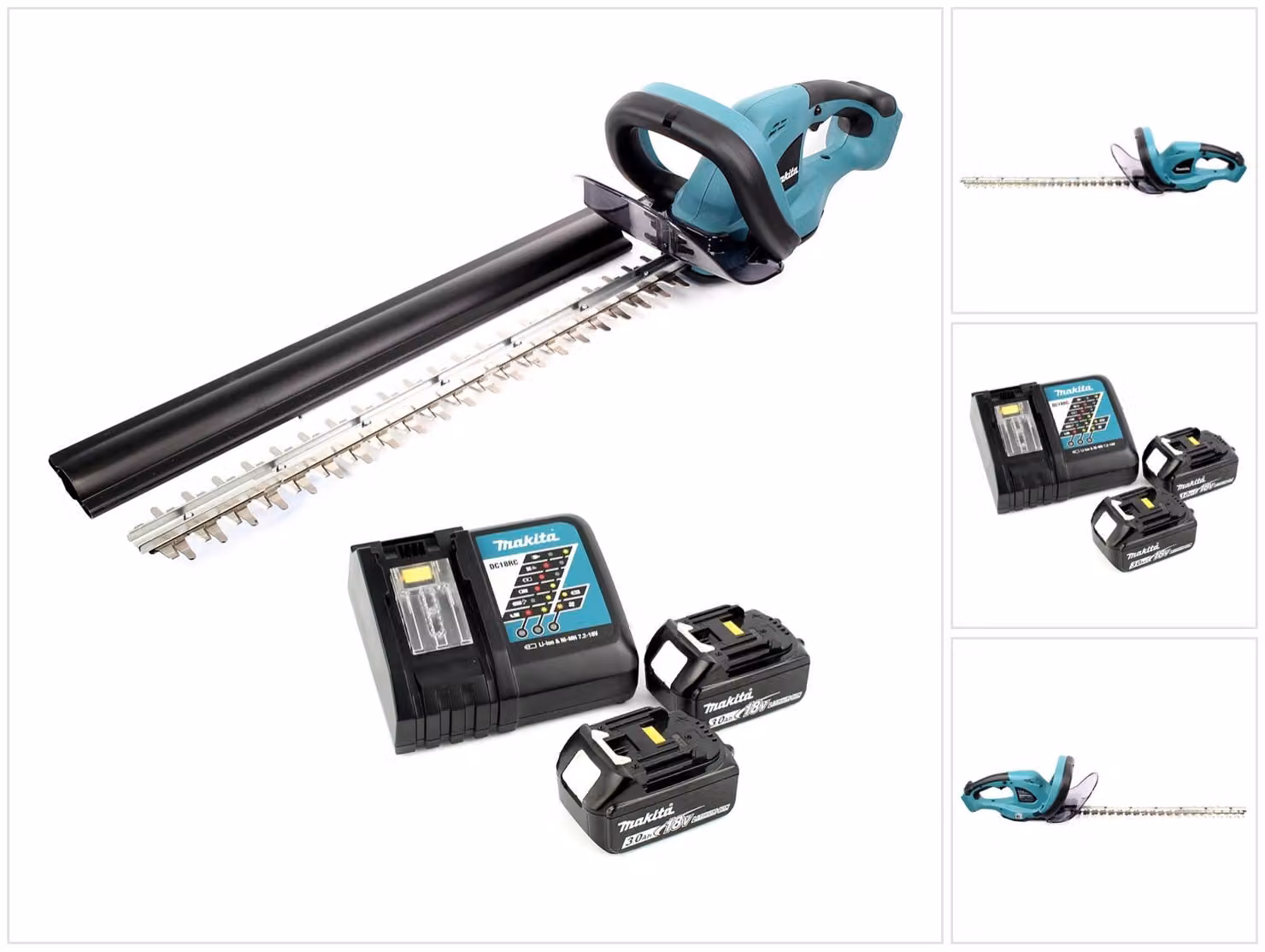 Tagliasiepi a batteria Makita DUH 523 RF2 18 V 52 cm + 2 batterie da 3,0 Ah + caricabatterie