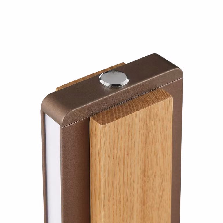 Brilliant Lampada da tavolo a LED Arviso, dimmerabile, Legno chiaro, Soggiorno / Sala da pranzo, Legno, Moderno, Lampada da tavolo LED