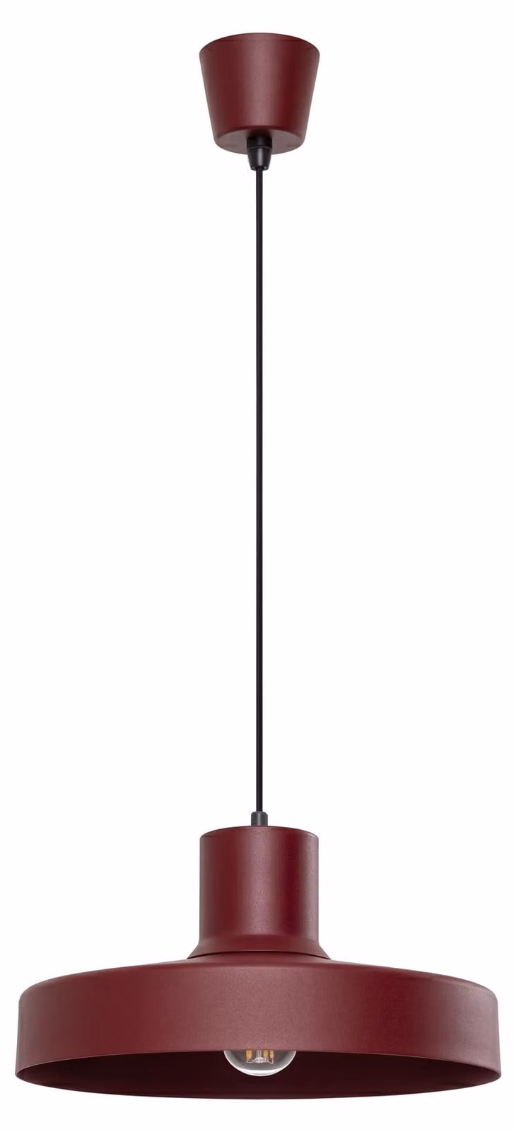 Lampada a sospensione BILO bordeaux 1xE27 15W acciaio 120x35x35 cm Sollux Lighting