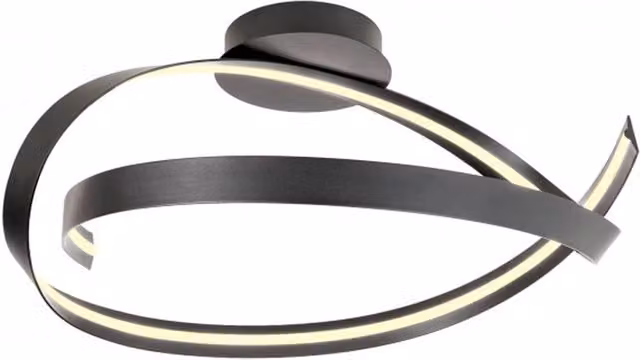 Plafoniera LED Redo Group Impuls, design moderno ad anello, dimmabile, disponibile in bianco, nero o oro/ottone