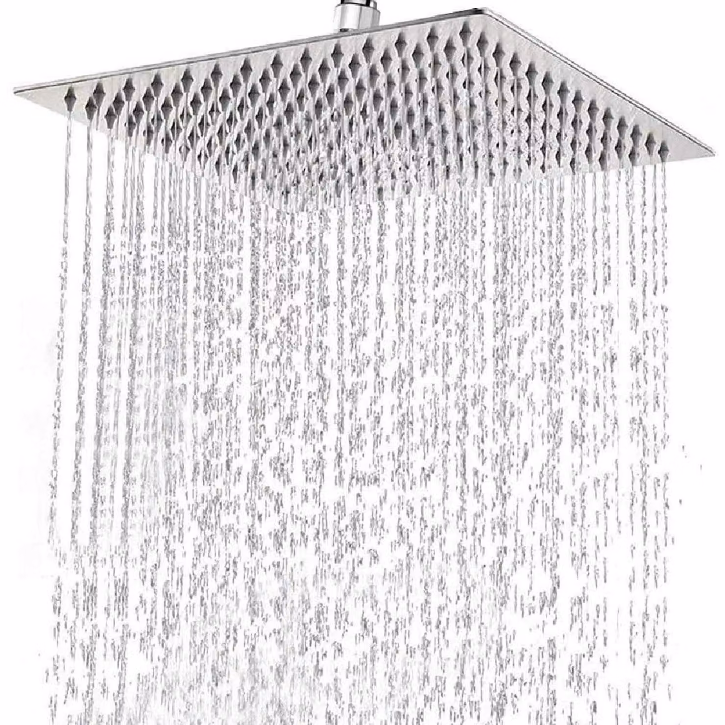 Scarico angolare, 30x30 cm, acciaio inossidabile, quadrato, cromato, 12 pollici