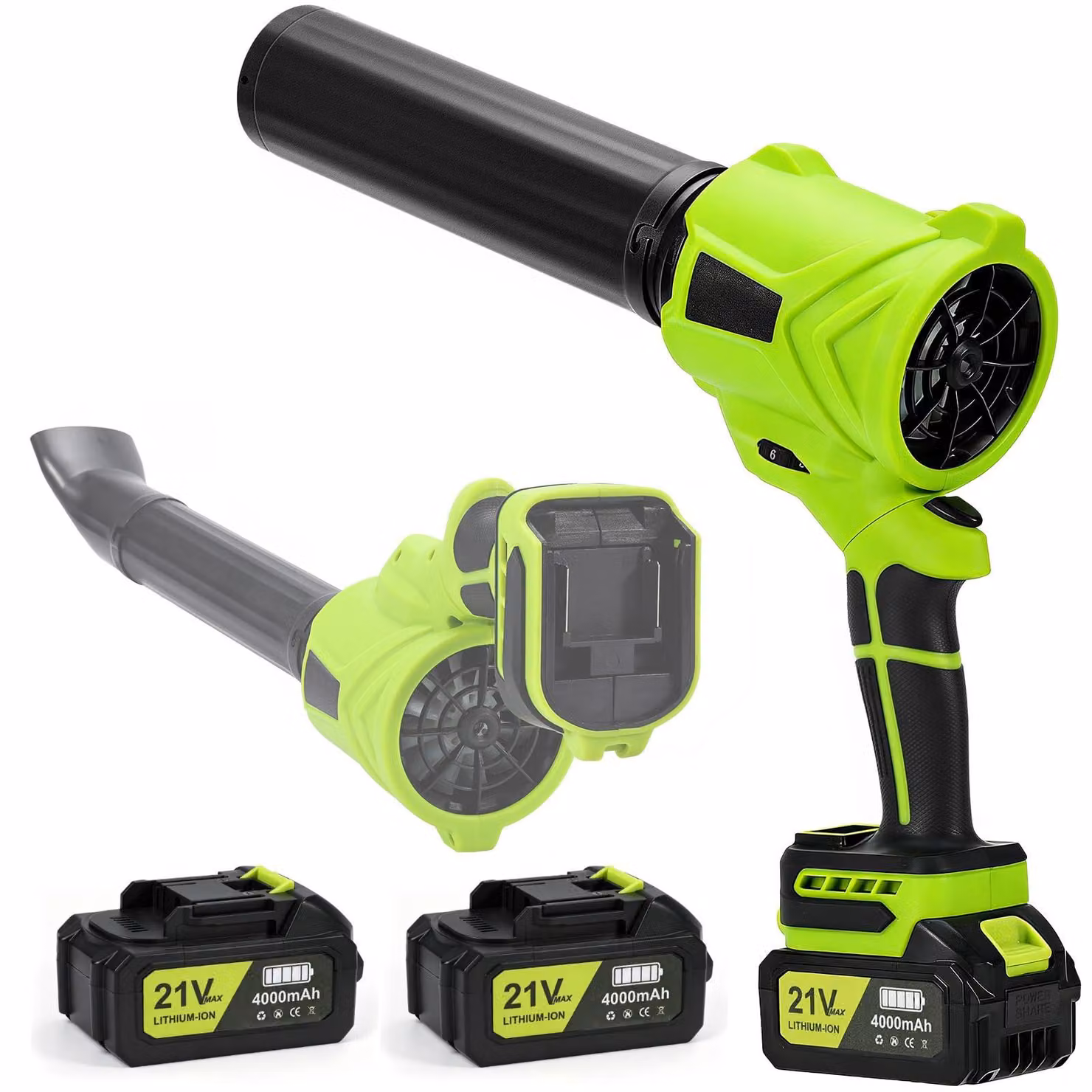 Tagliabordi a batteria Accu 2x 4,0 Ah - 21 V - Verde chiaro - Attrezzo da giardino senza fili
