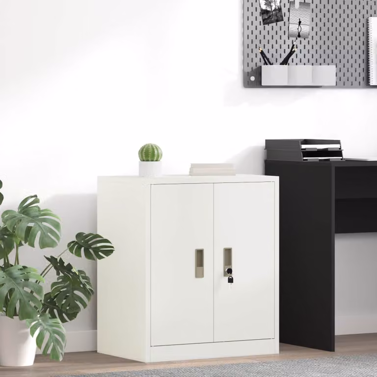 vidaXL Armadio Bianco 60 x 40 x 70 cm Acciaio