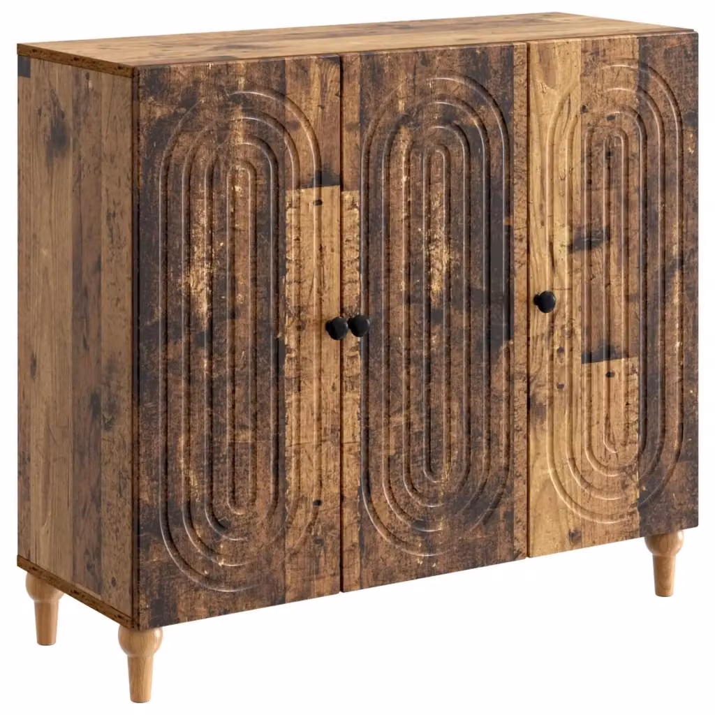 Credenza moderna vidaXL in legno ingegnerizzato marrone L: 89 cm, P: 34,5 cm, H: 80 cm – 2