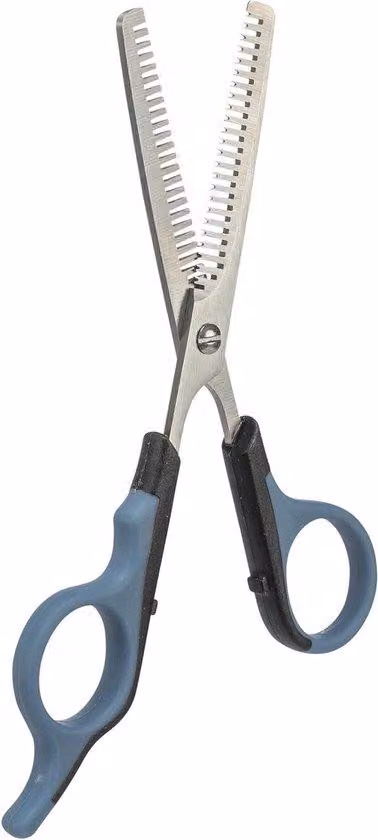 Forbici da sfoltitura per diversi tipi di pelo - acciaio inossidabile - impugnatura in plastica gommata - 16 cm - 2355