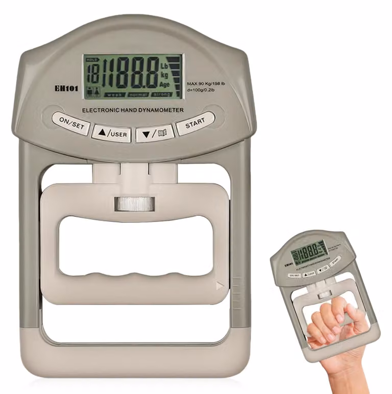 Bilancia digitale per pesi, portata 90 kg, cavo di ricarica USB, display a LED, colore grigio