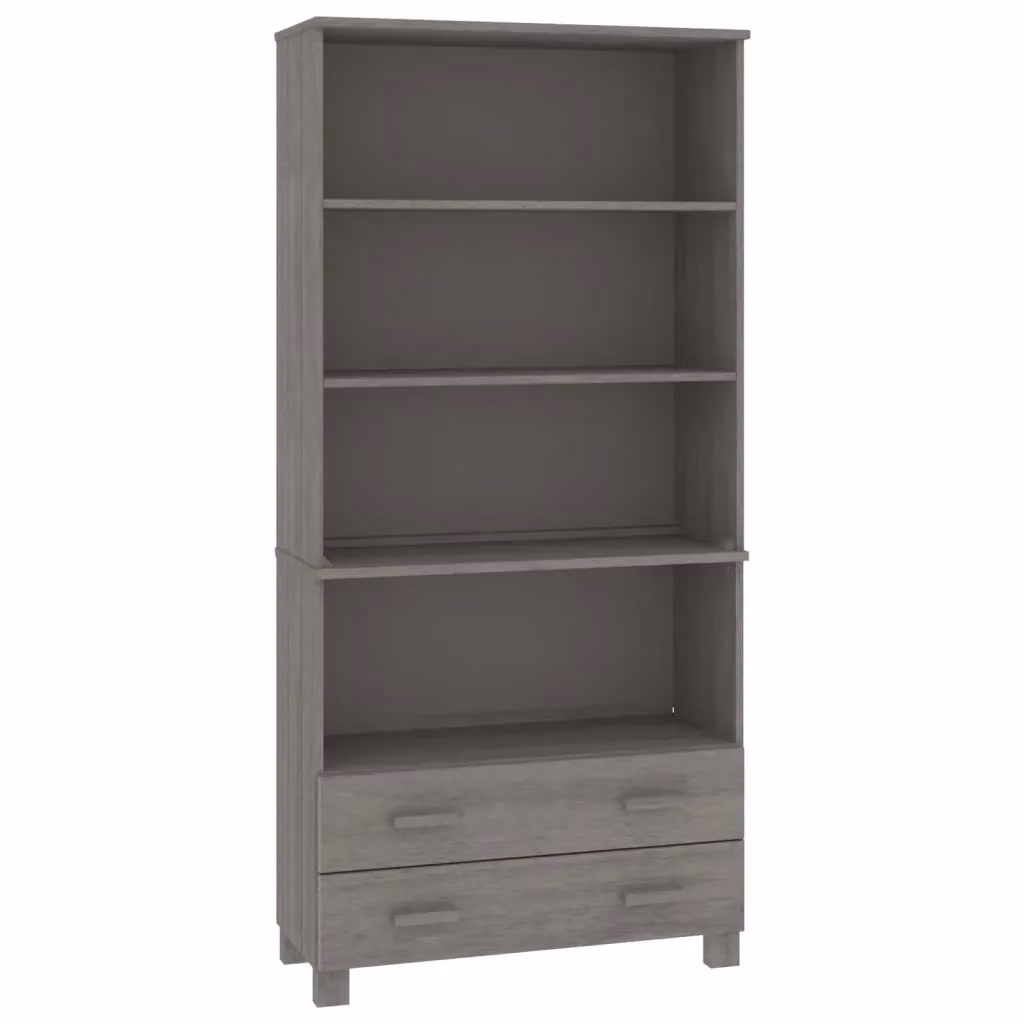 Credenza stile industrial vidaXL in legno di pino e MDF grigio opaco L: 180 cm, H: 85 cm, P: 35 cm – 2
