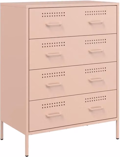 Credenza | Madia | Buffet da pranzo | Armadio da pranzo Rosa 68x39x89 cm in Acciaio