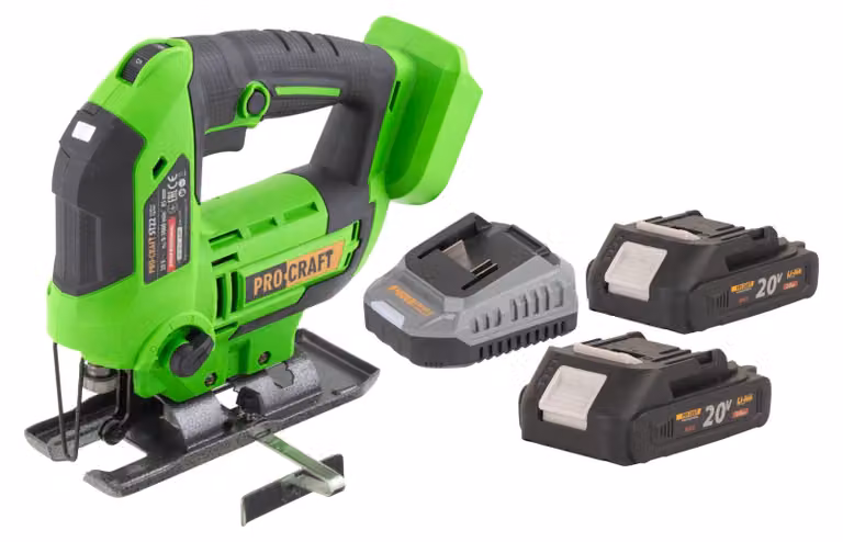 Seghetto alternativo a batteria Procraft ST22 20 V 80 mm Brushless + 2 batterie 2,0 Ah + caricabatterie