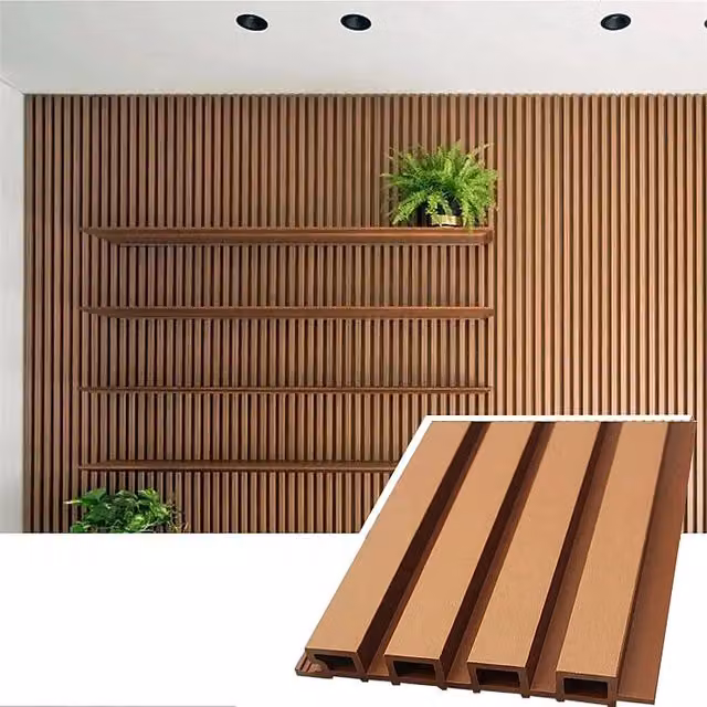 Listoni WPC Elegant per rivestimenti colore Teak, listone co-estruso, L: 21,9 cm x L: 220 cm, Spessore: 26 mm, Copertura: 20 m²